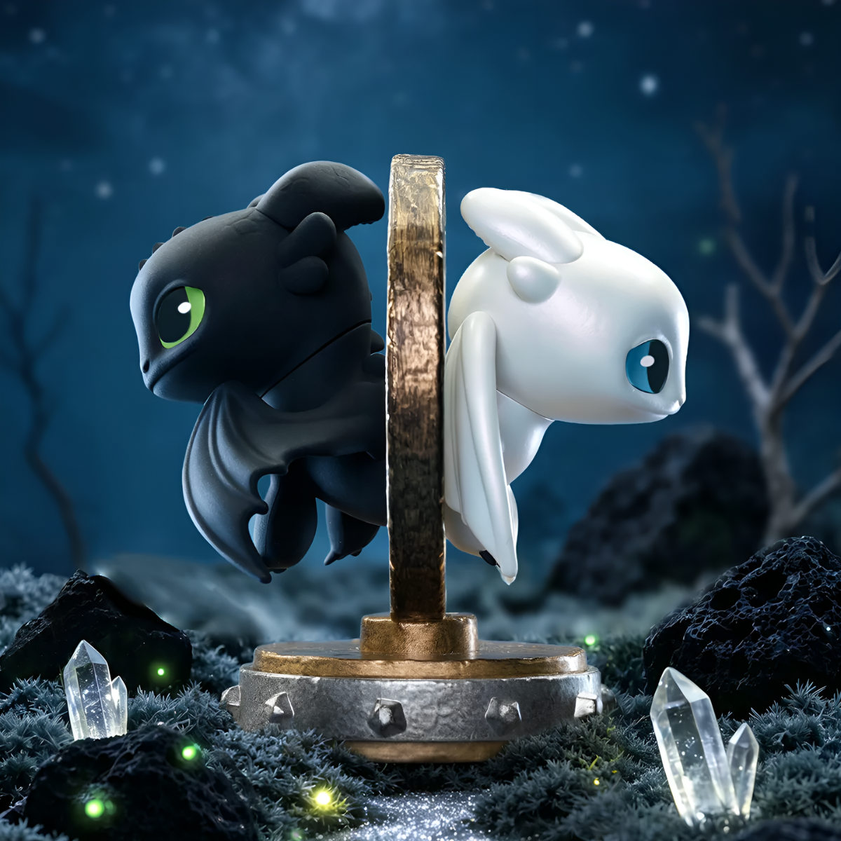 How To Train Your Dragon Intertwined Light&Night Toothless Series Figures Blind Box