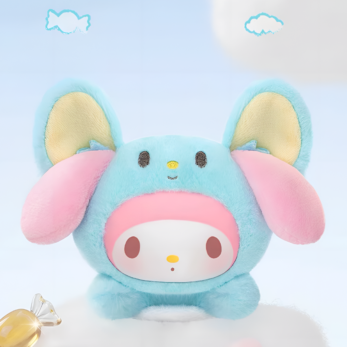 Sanrio Characters Sweet Whispers Stickers Series Plush Charm Blind Box