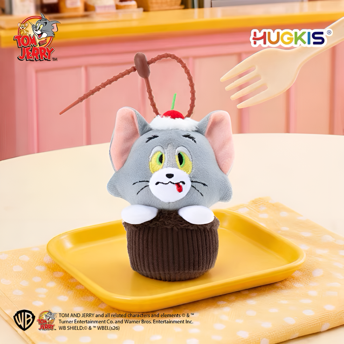 Tom and Jerry Cupcake Plush Pendant