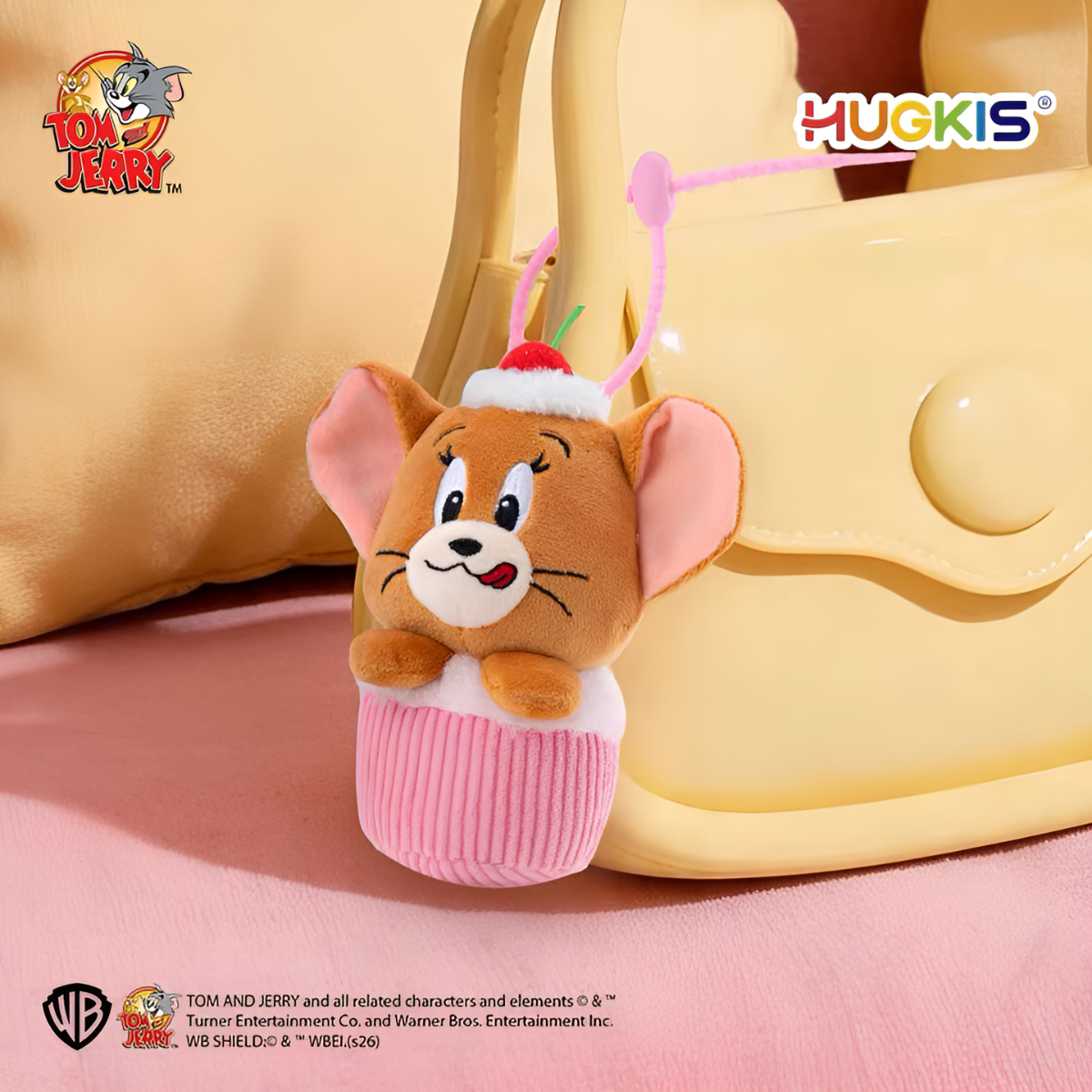 Tom and Jerry Cupcake Plush Pendant