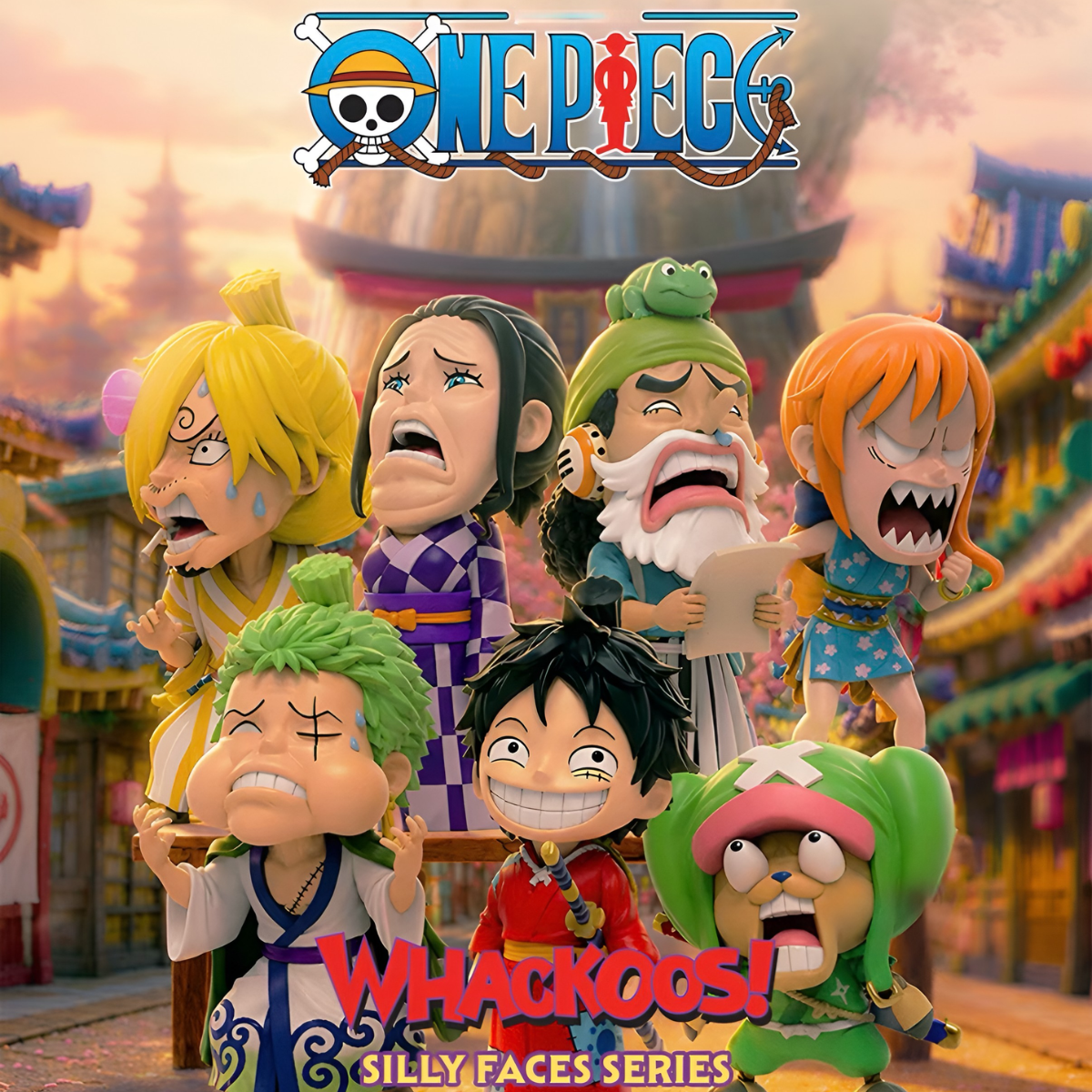 ONE PIECE - Whackoos Silly Face Series Figures Blind Box