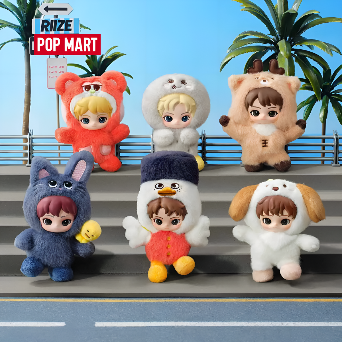 RIIZE Fluffy Club Series Vinyl Plush Doll Pendant