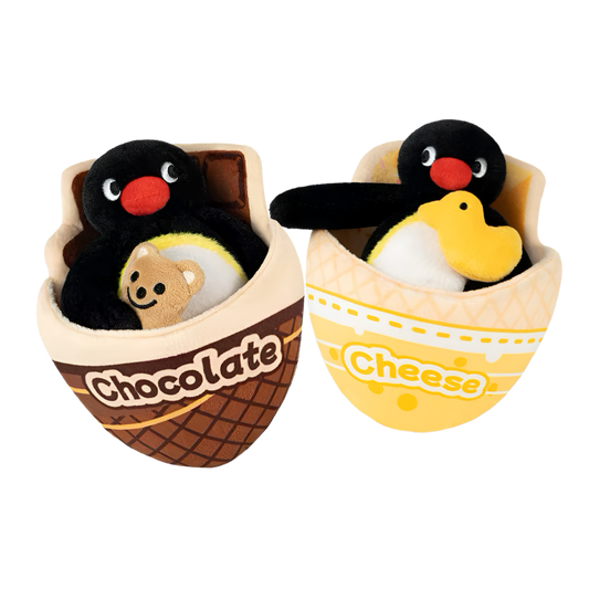 Pingu-Roll-Up Crepe Series Plush Pendant