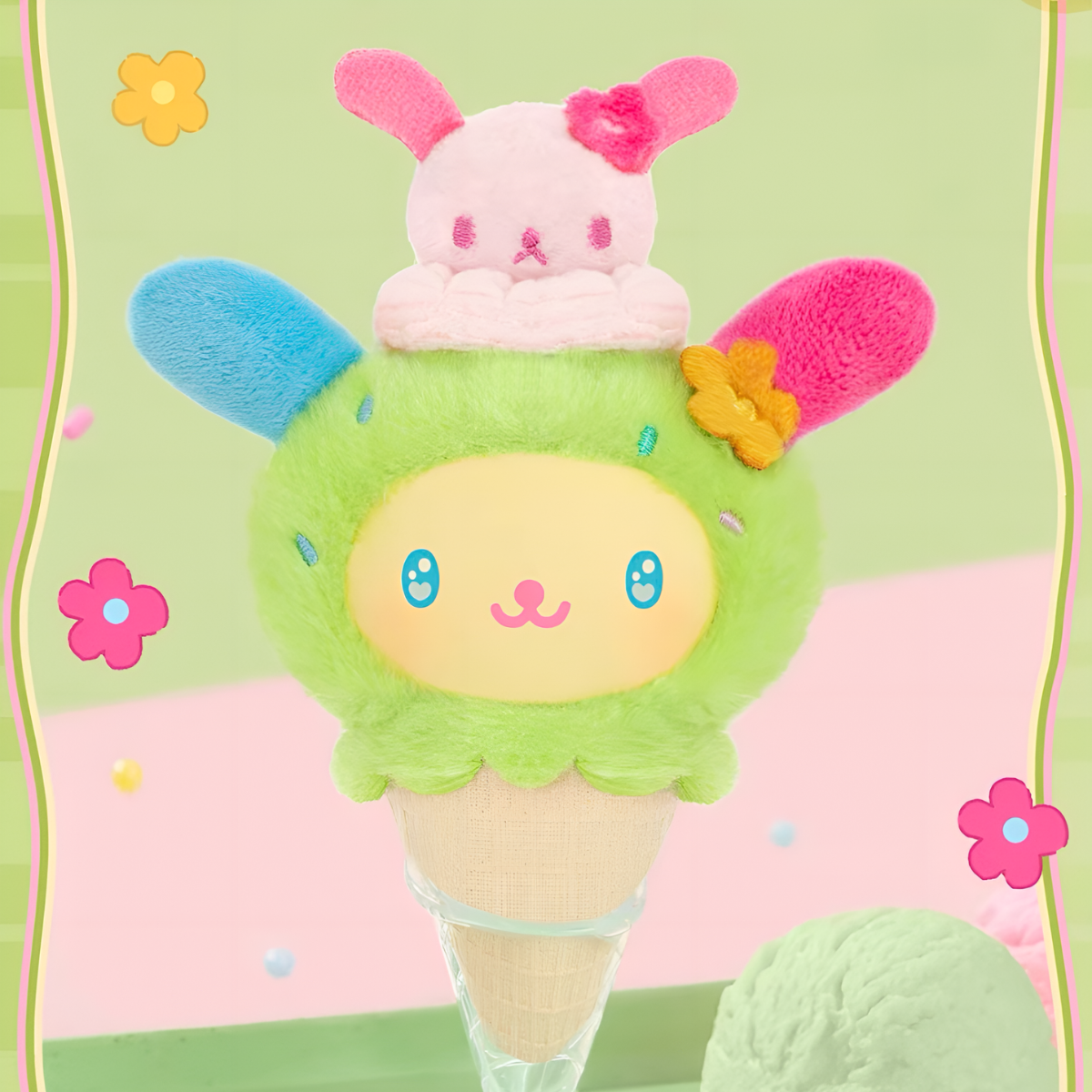 Sanrio Characters Little Ice Cream Cone Series Plush Pendant