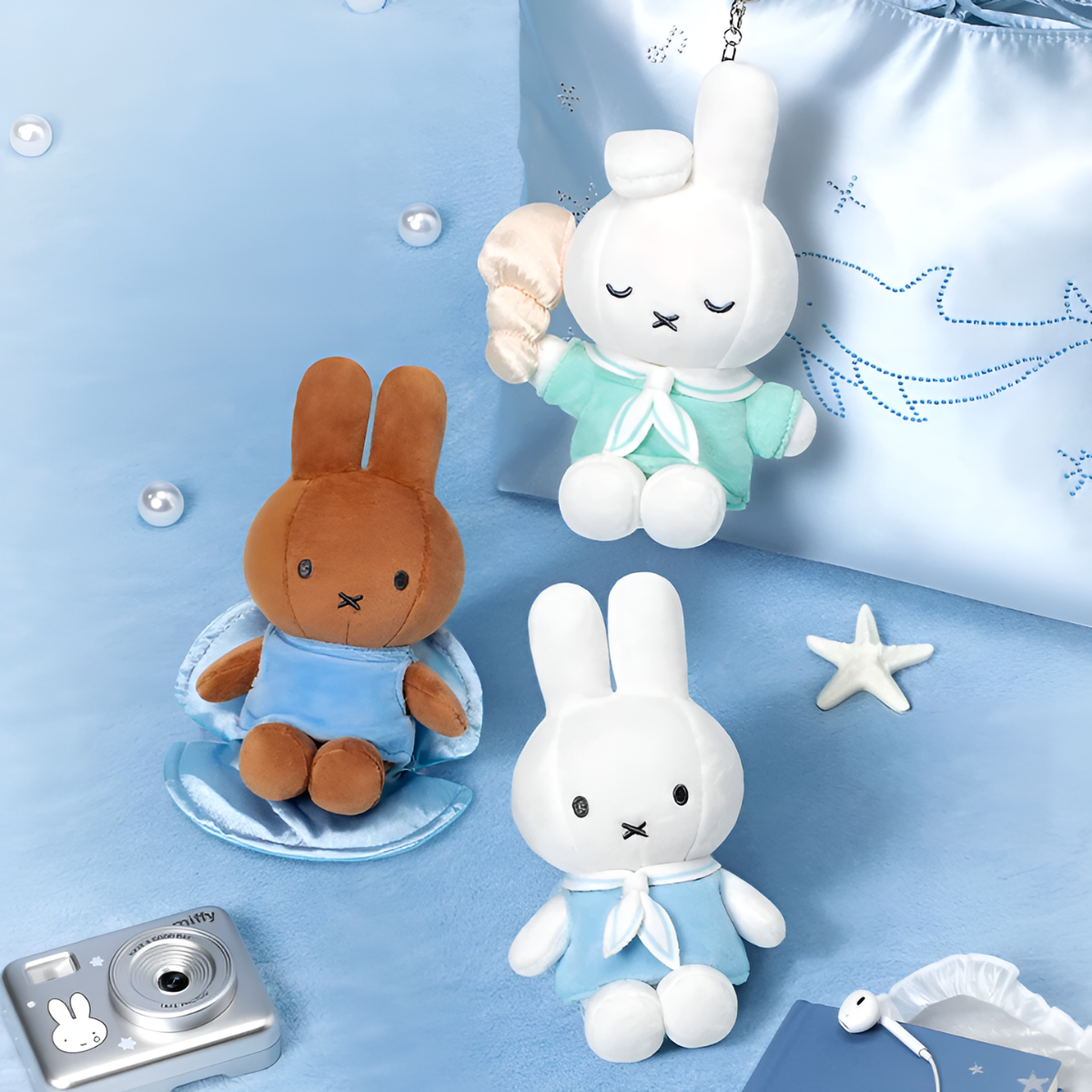 Miffy Blue Vacation Dreamy Island Series Plush Pendant