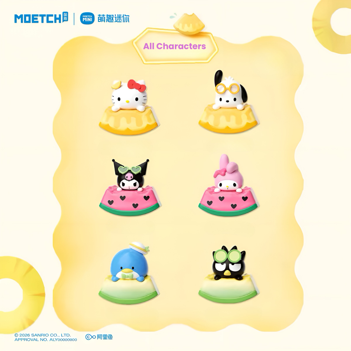 Sanrio Characters Sweet Fruits Series Figures Blind Box