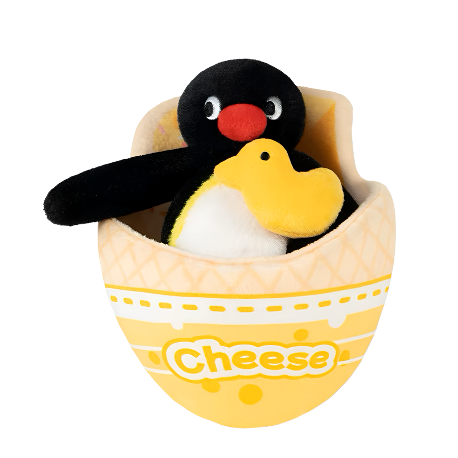 Pingu-Roll-Up Crepe Series Plush Pendant