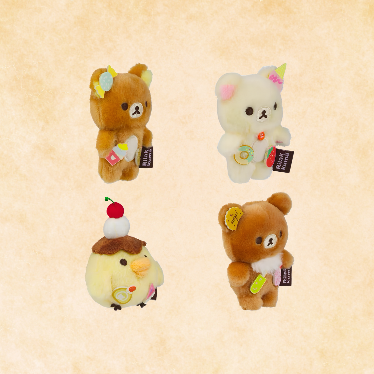 San-x Rilakkuma And Friends Series Plush Pendant Blind Box