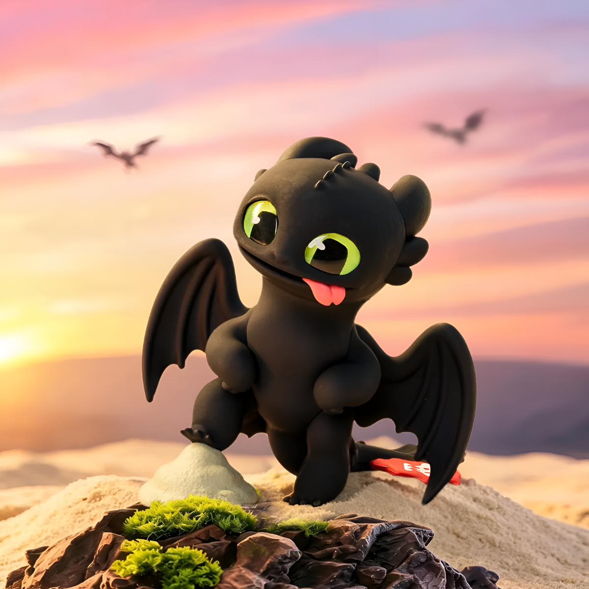 How To Train Your Dragon Intertwined Light&Night Toothless Series Figures Blind Box