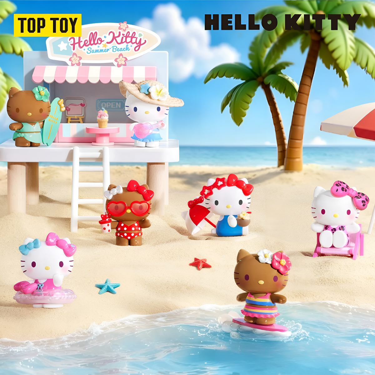 Hello Kitty Summer Beach Series Figures Blind Box