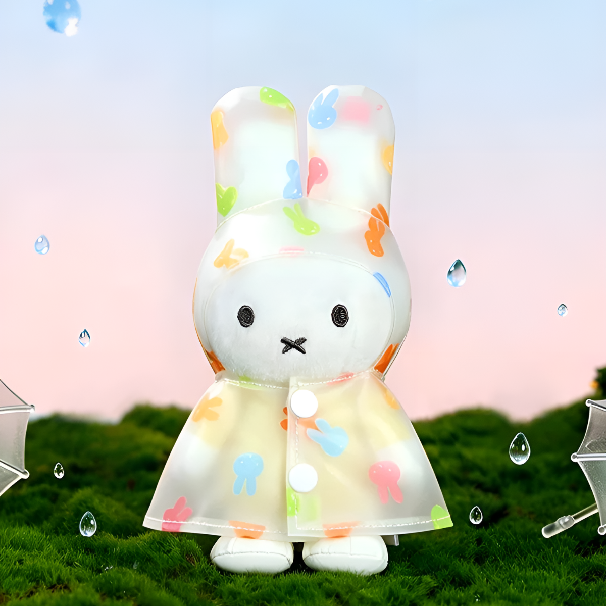 Miffy Raincoat Series Plush Pendants Blind Box