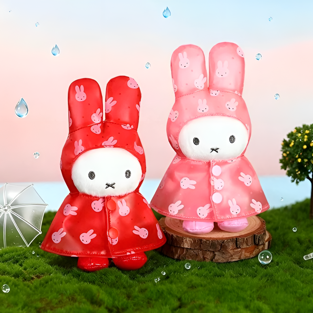 Miffy Raincoat Series Plush Pendants Blind Box