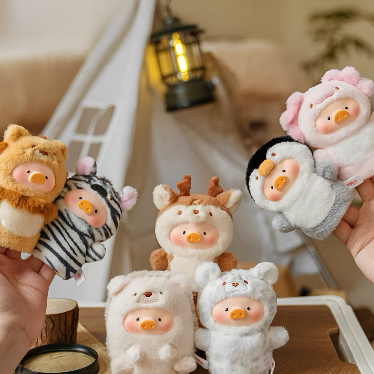 Lulu the Piggy Animal Party 2 Stick Together Series Vinyl Plush Pendant Blind Box