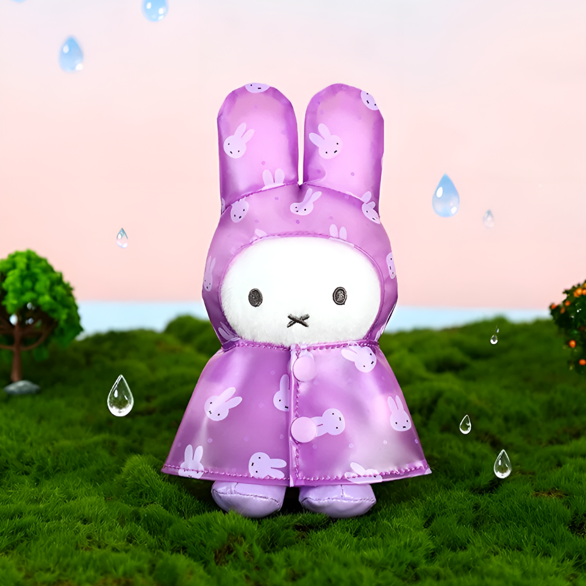 Miffy Raincoat Series Plush Pendants Blind Box