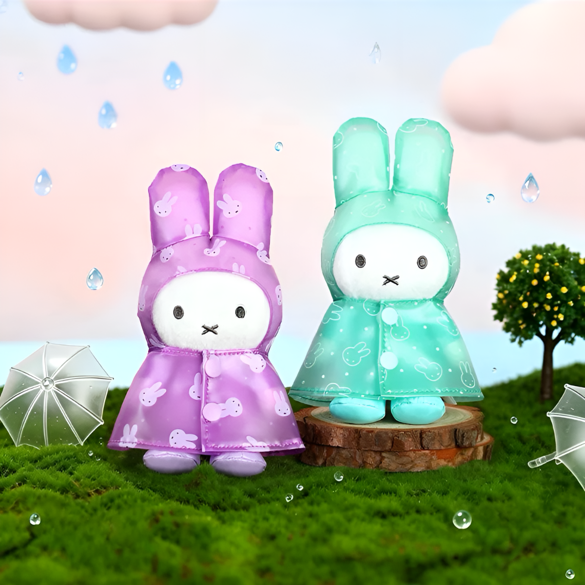 Miffy Raincoat Series Plush Pendants Blind Box