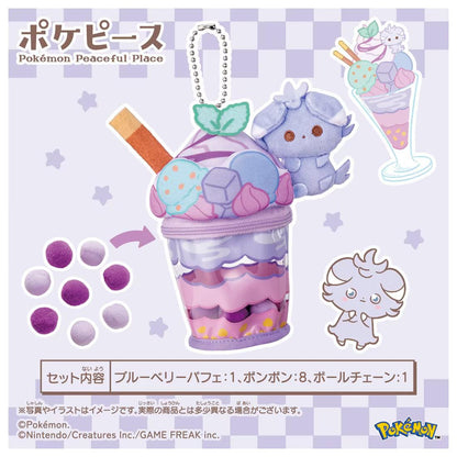 Pokemon Pokepeace Espurr Blueberry Parfait Plush Charm