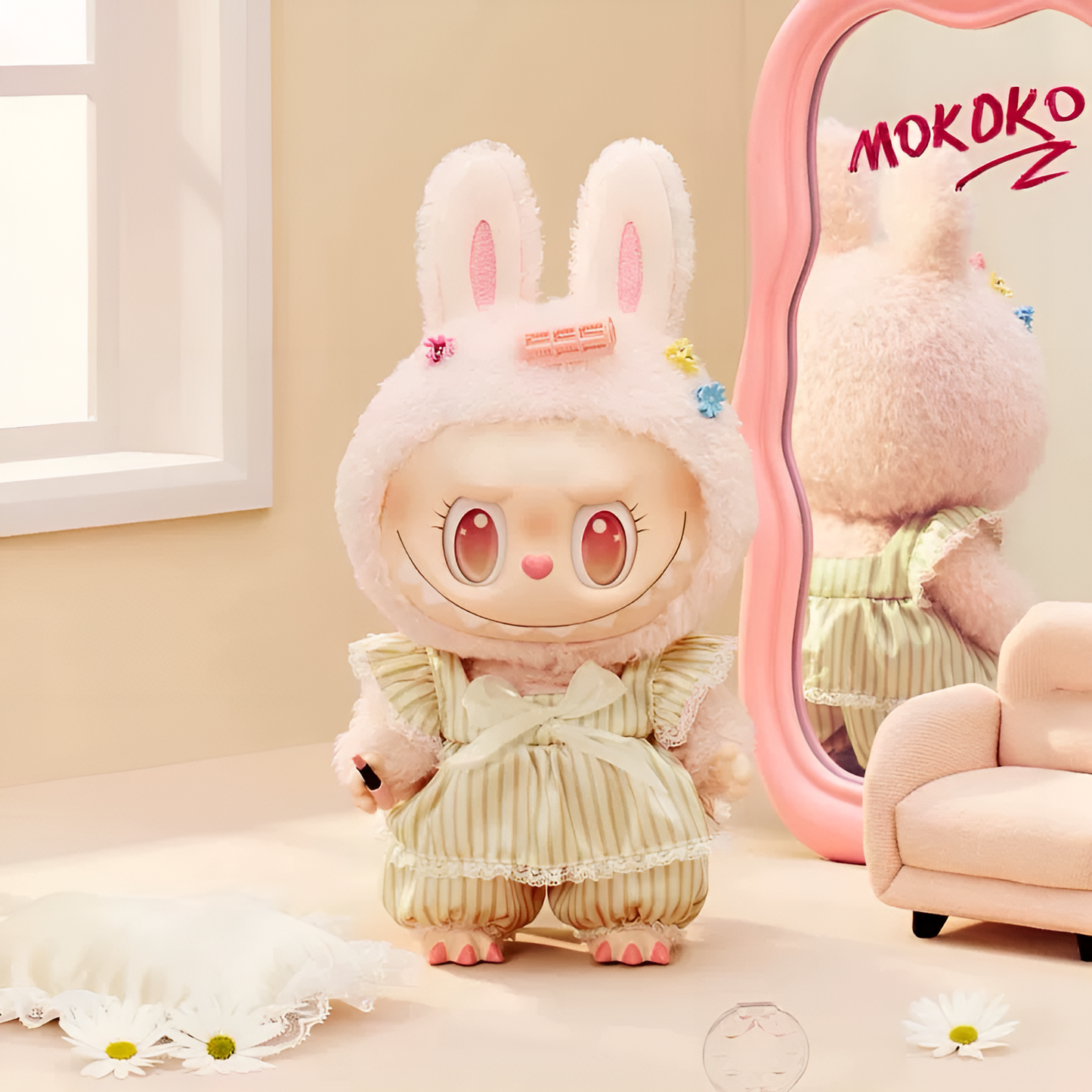 The Monster Mokoko Wake Up in Spring Days Series Vinyl Plush Doll