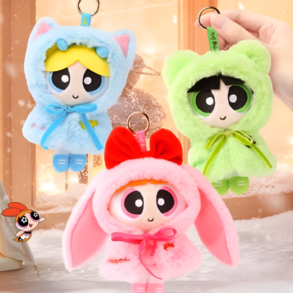 HUGKIS The Powerpuff Girls Animal Cape Series Pendant Plush