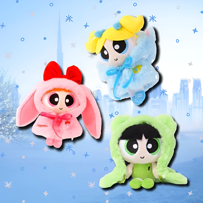 HUGKIS The Powerpuff Girls Animal Cape Series Pendant Plush