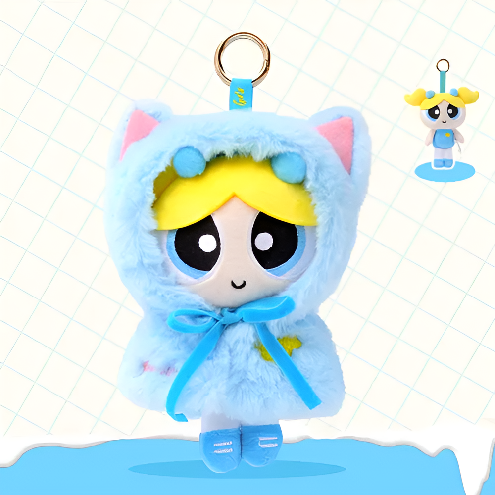 HUGKIS The Powerpuff Girls Animal Cape Series Pendant Plush