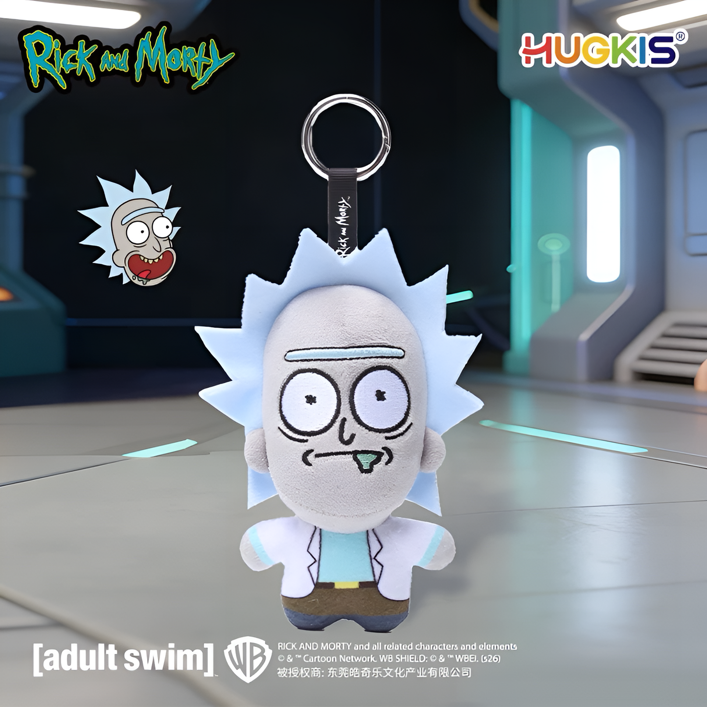 HUGKIS x Adult Swim Rick and Morty Pendant Plush