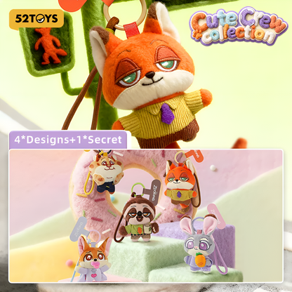 52 TOYS Zootopia Cute Crew Plush Phone Strap Blind Box