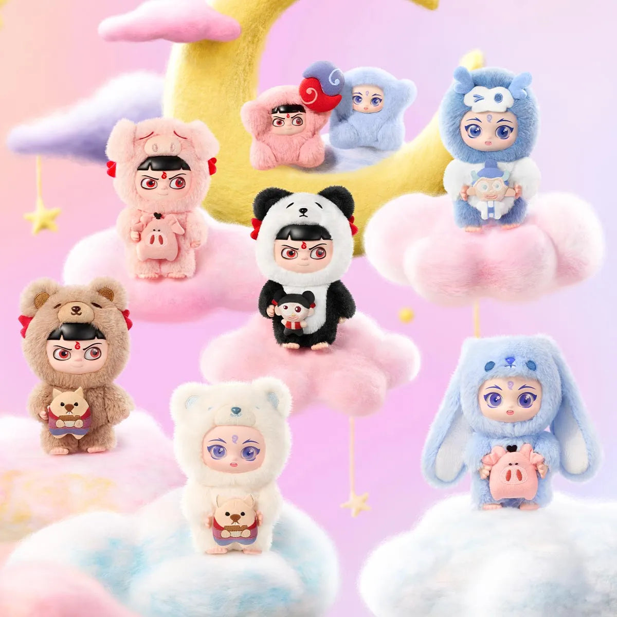 NeZha 2 Dress Up Party Series Vinyl Plush Doll Pendant