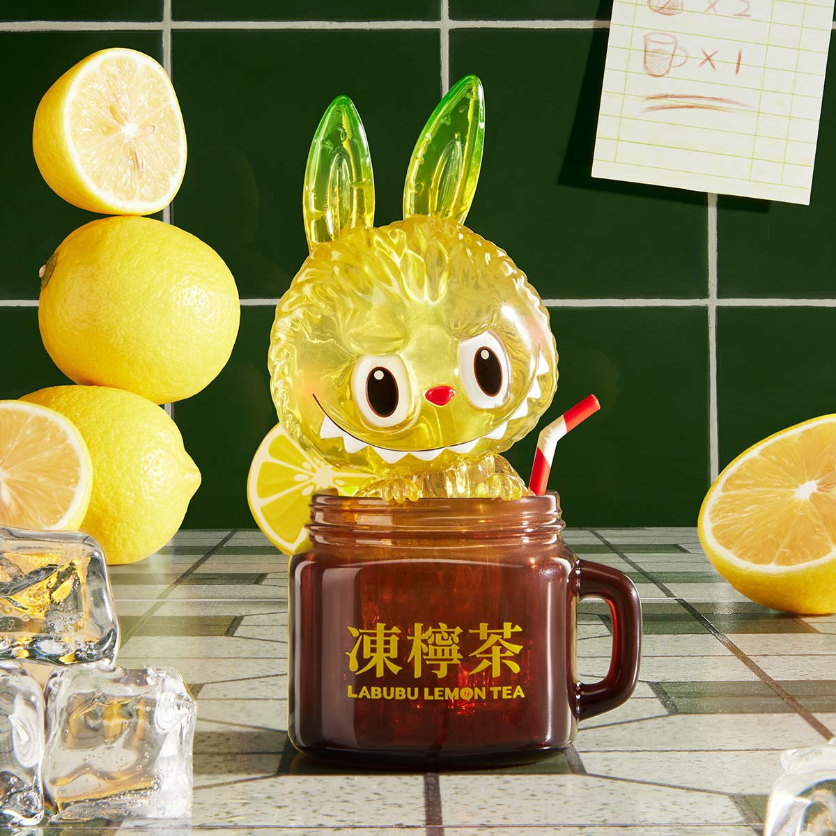 The Monsters Labubu Lemon Tea Figure