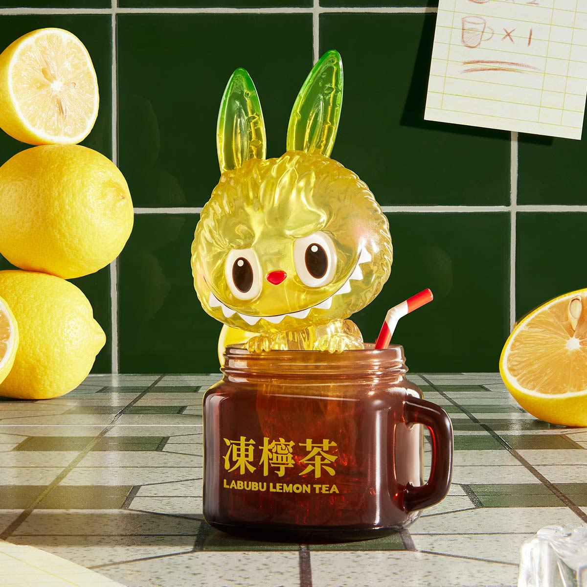 The Monsters Labubu Lemon Tea Figure