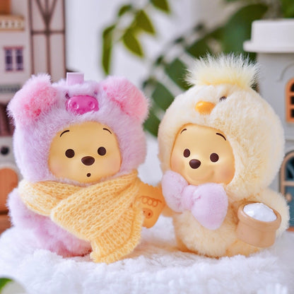 Disney Winnie The Pooh Happy Farm Series Figure Plush Keychain Blind Box