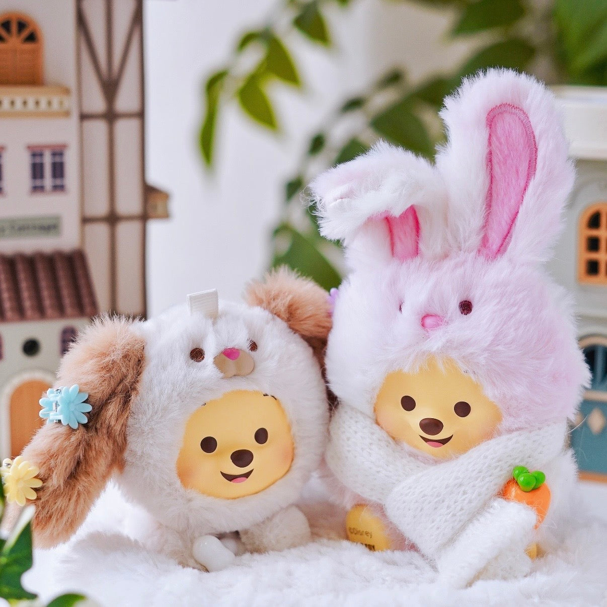 Disney Winnie The Pooh Happy Farm Series Figure Plush Keychain Blind Box