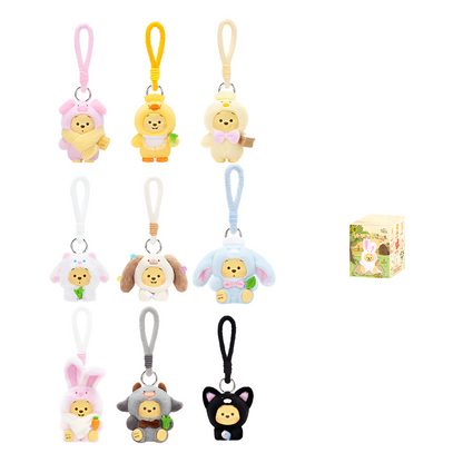 Disney Winnie The Pooh Happy Farm Series Figure Plush Keychain Blind Box