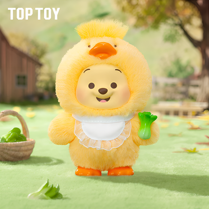 Disney Winnie The Pooh Happy Farm Series Figure Plush Keychain Blind Box