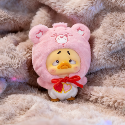 Upsetduck x Carebears Neon Sweetheart Duck Plush Keychain Blind Box