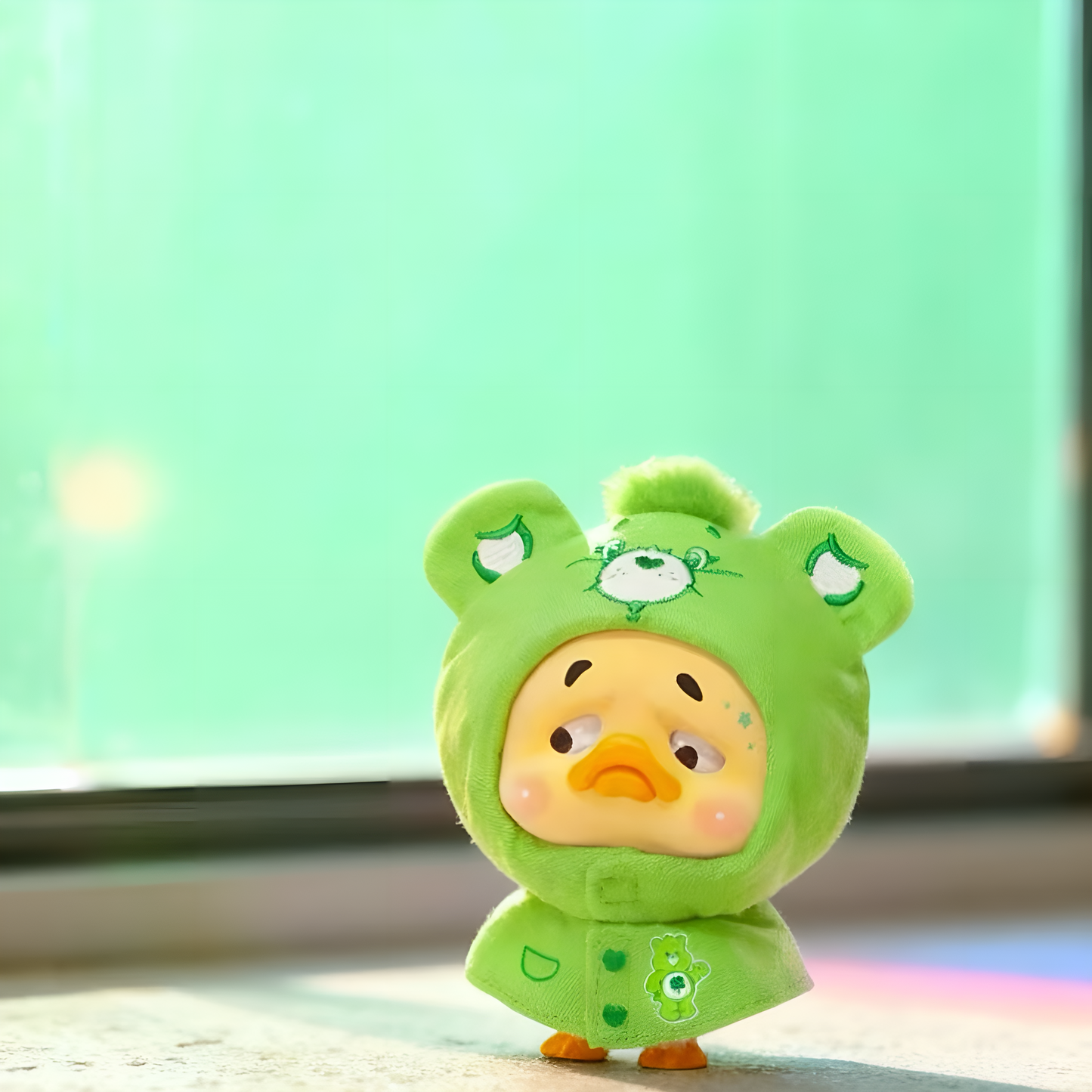 Upsetduck x Carebears Neon Sweetheart Duck Plush Keychain Blind Box