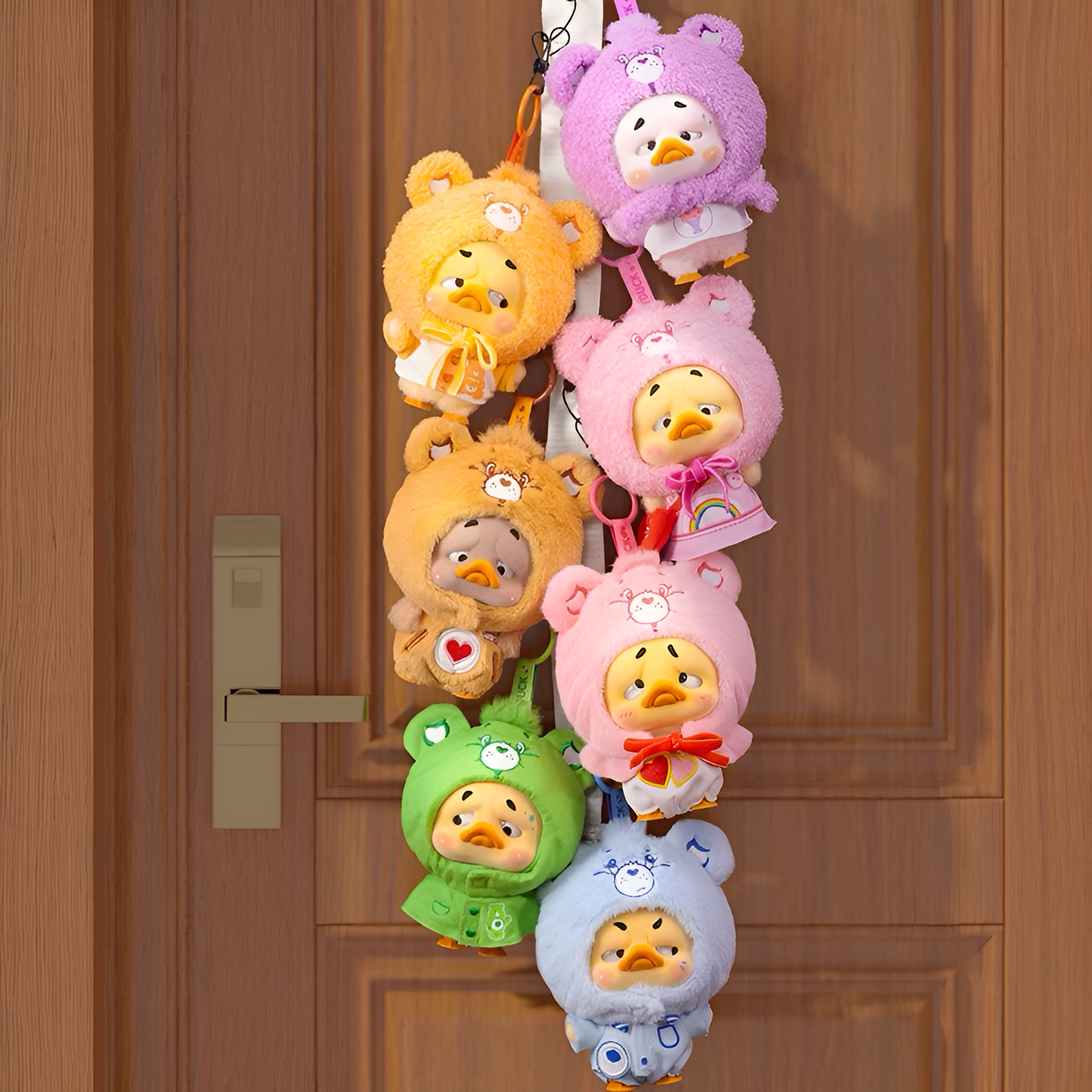 Upsetduck x Carebears Neon Sweetheart Duck Plush Keychain Blind Box