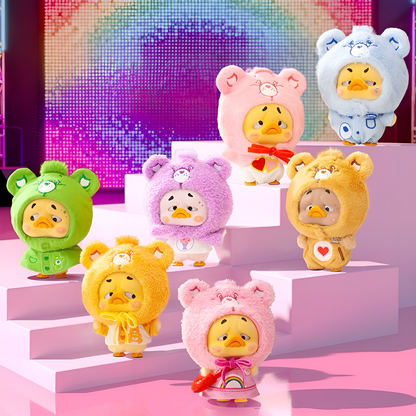Upsetduck x Carebears Neon Sweetheart Duck Plush Keychain Blind Box