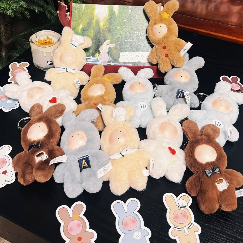Anthony Fuji Rabbit 20th Anniversary Fluffy Love Series Plush Keychain Blind Box
