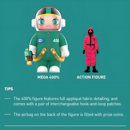MEGA SPACE MOLLY 400% + Action Figure Squid Game Set
