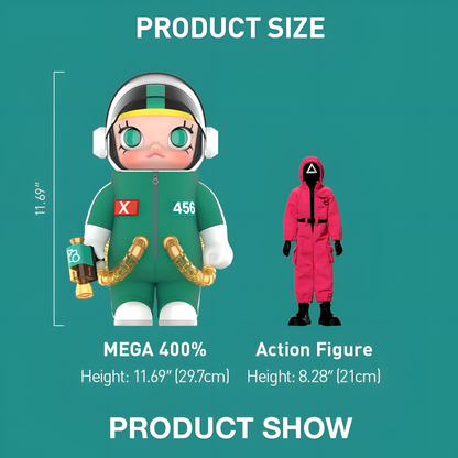MEGA SPACE MOLLY 400% + Action Figure Squid Game Set