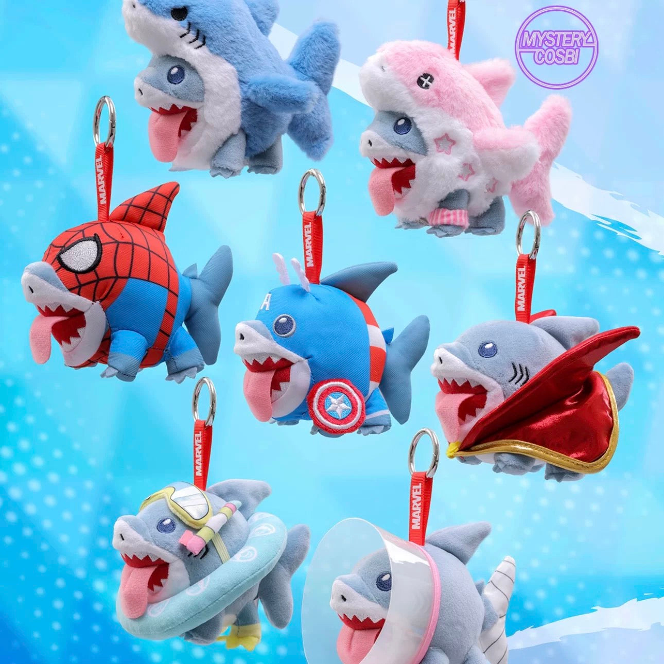 Marvel Jeff the Land Shark Cosbi Plush Keychain Blind Box