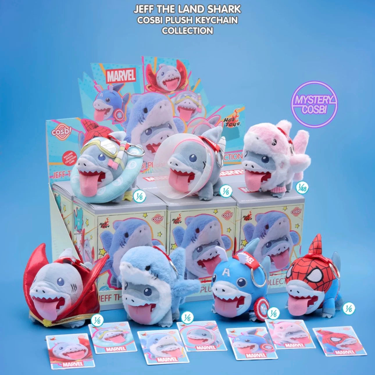 Marvel Jeff the Land Shark Cosbi Plush Keychain Blind Box