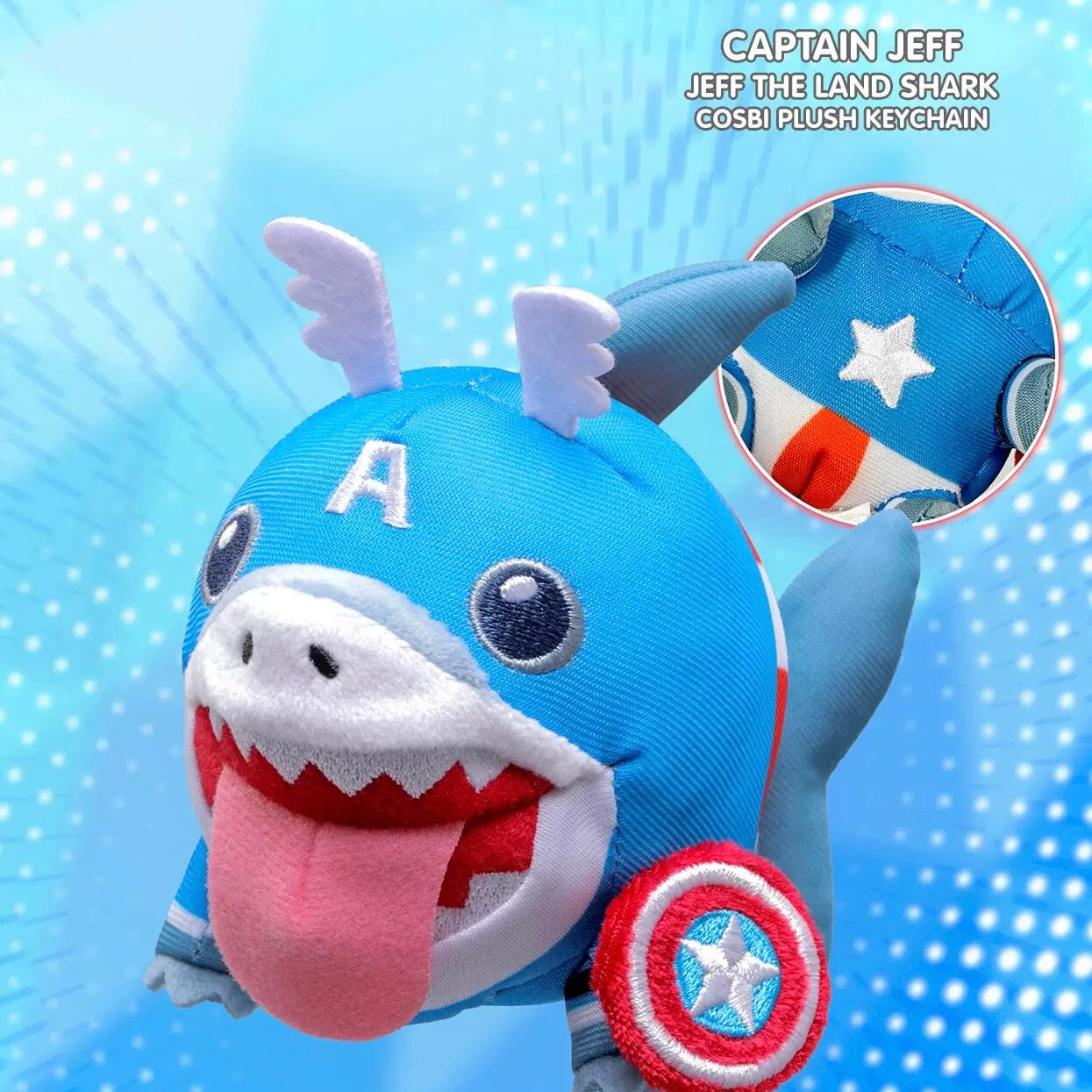 Marvel Jeff the Land Shark Cosbi Plush Keychain Blind Box