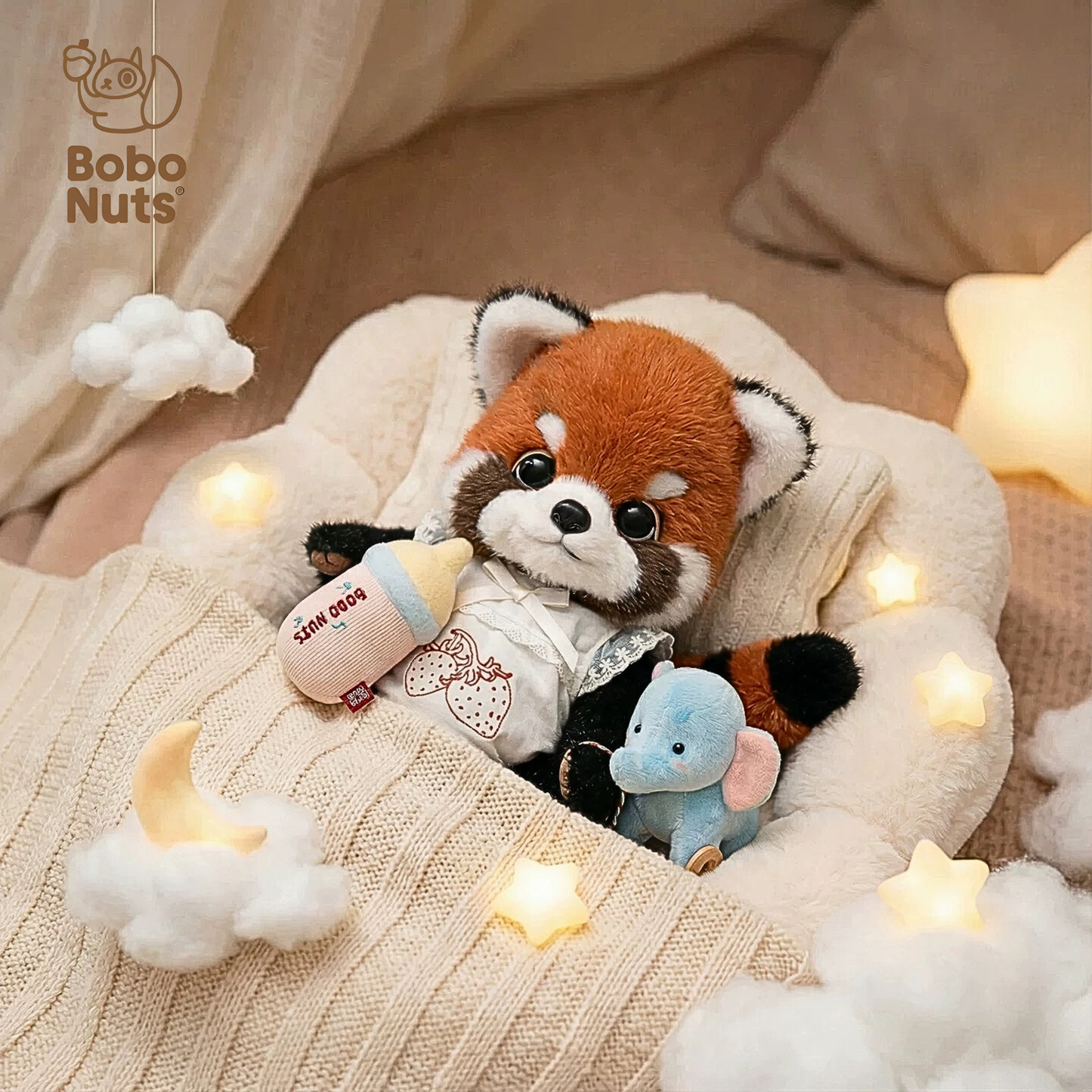 Bobo Nuts Jellybean Red Panda The Kiddo Valley Series Plush Toy