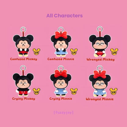 Disney Mickey & Minnie Pouty Series Plush Charm Blind Box