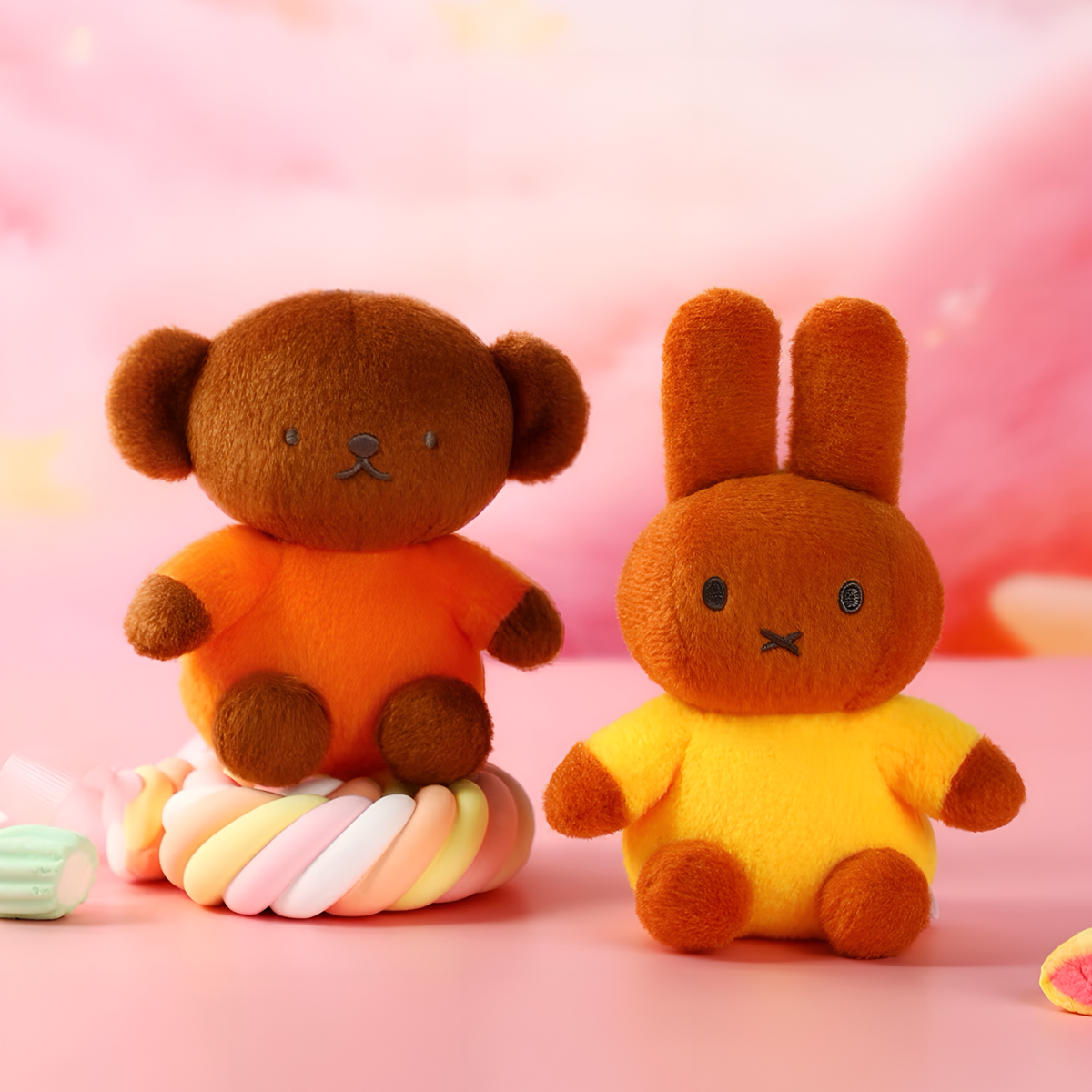 Miffy Colorful Series Plush Keychains