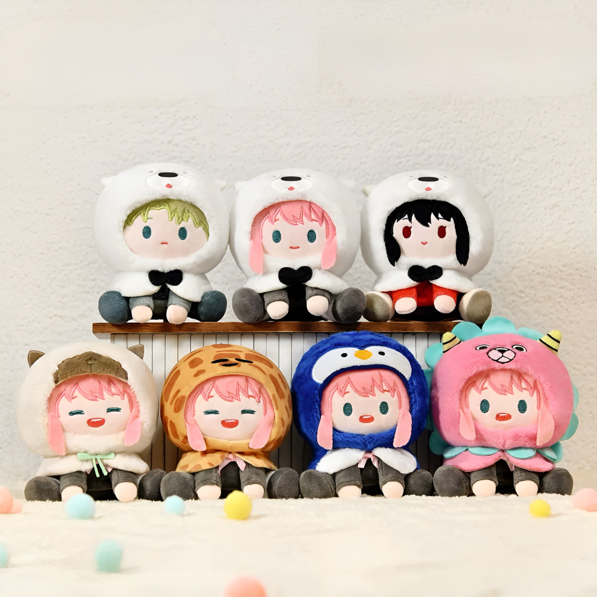 SPY×FAMILY Sitting in a Row Series Plush Keychain Blind Box