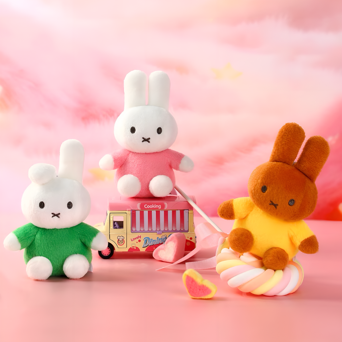 Miffy Colorful Series Plush Keychains