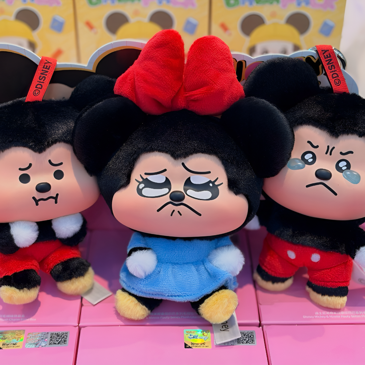 Disney Mickey & Minnie Pouty Series Plush Charm Blind Box