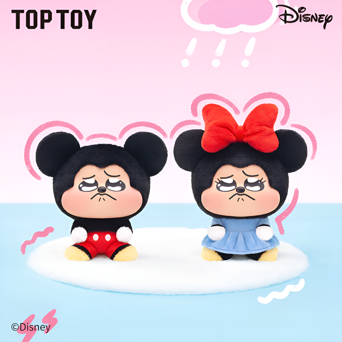 Disney Mickey & Minnie Pouty Series Plush Charm Blind Box